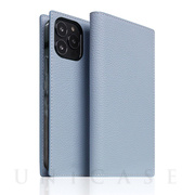 【iPhone13 Pro Max ケース】Full Grain Leather Case (パウダーブルー)