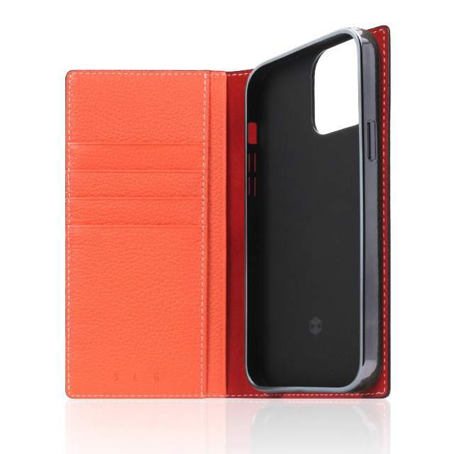 【iPhone13 Pro ケース】Neon Full Grain Leather Case (コーラル)サブ画像