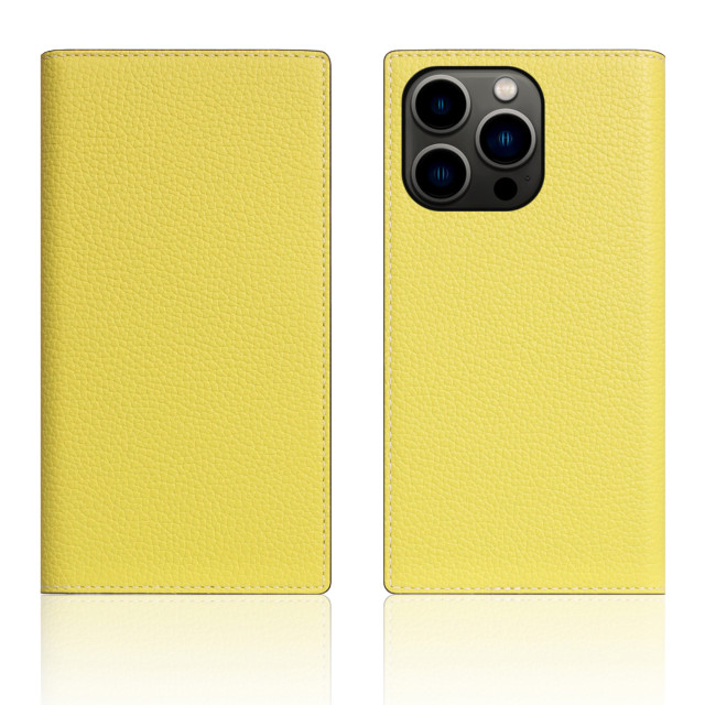 【iPhone13 Pro ケース】Neon Full Grain Leather Case (レモン)サブ画像