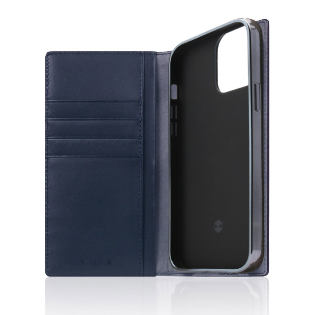 【iPhone13 Pro ケース】Edition Calf Skin Leather Diary (ネイビー)サブ画像