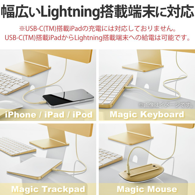 USB-C to Lightningケーブル (スタンダード) (イエロー)goods_nameサブ画像