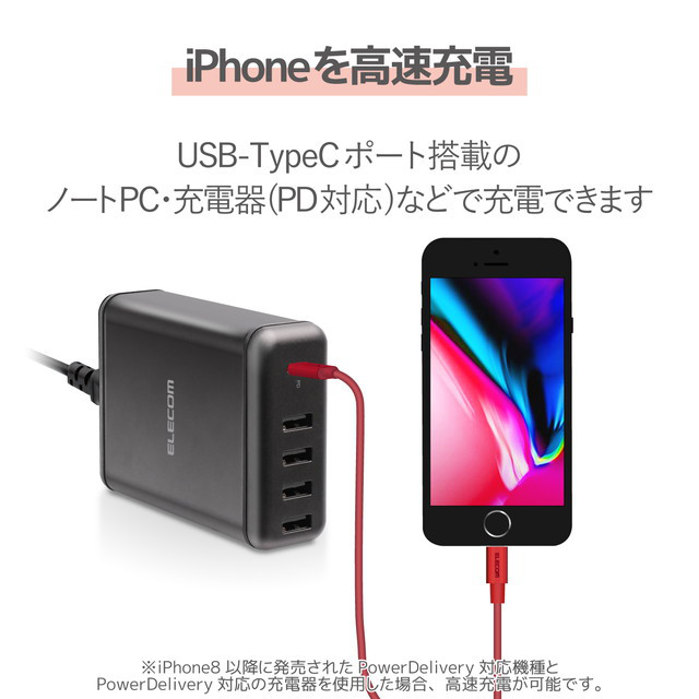 USB-C to Lightningケーブル (耐久仕様) (1.0m レッド)goods_nameサブ画像