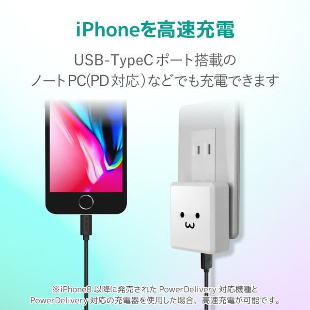 USB-C to Lightningケーブル (やわらか) (0.3m ブラック)サブ画像