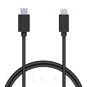 USB-C to Lightningケーブル (やわらか) (0.7m ブラック)