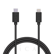 USB-C to Lightningケーブル (やわらか) (1.2m ブラック)