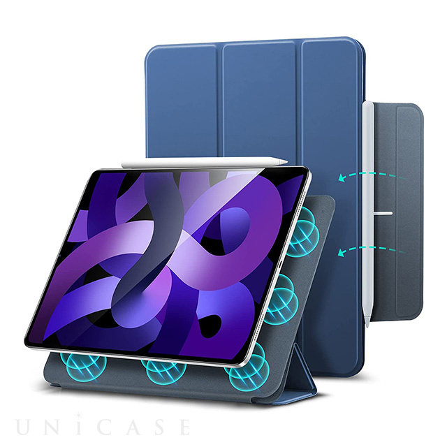 【iPad Air(10.9inch)(第5/4世代) ケース】ESR Rebound Magnetic with Clasp (Dark Blue)
