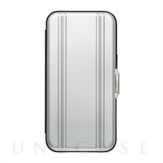 【アウトレット】【iPhone13 Pro ケース】ZERO HALLIBURTON Hybrid Shockproof Flip Case for iPhone13 Pro (Silver)