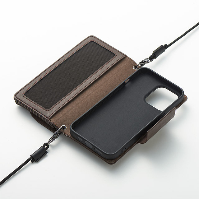 【アウトレット】【iPhone13 ケース】Teshe basic flip case for iPhone13 (choco)goods_nameサブ画像
