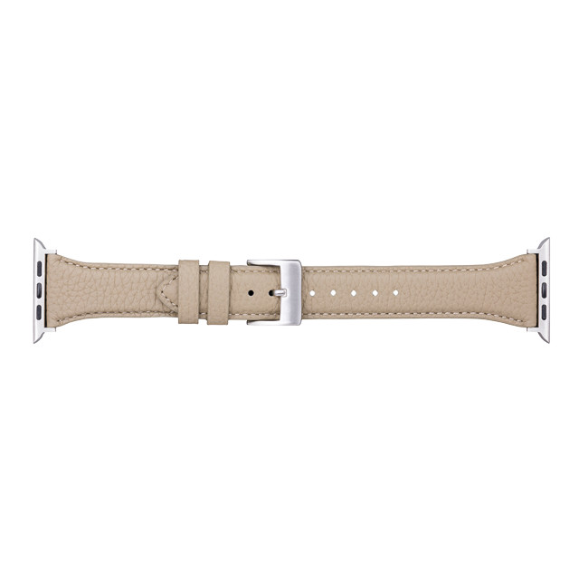 【Apple Watch バンド 49/45/44/42mm】German Shrunken-calf Genuine Leather Watchband Pin Buckle Type (グレージュ)goods_nameサブ画像