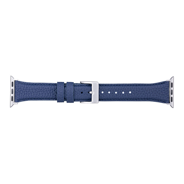 【Apple Watch バンド 41/40/38mm】German Shrunken-calf Genuine Leather Watchband Pin Buckle Type (ネイビー) forApple Watch SE(第2/1世代)/Series8/7/6/5/4/3/2/1サブ画像