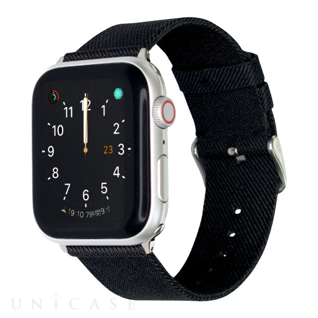 【Apple Watch バンド 41/40/38mm】帆布バンド CAMVAS (ブラック) for Apple Watch SE(第2/1世代)/Series9/8/7/6/5/4/3/2/1