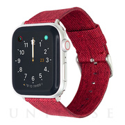 【Apple Watch バンド 41/40/38mm】帆布バンド CAMVAS (ワインレッド) for Apple Watch SE/Series7/6/5/4/3/2/1