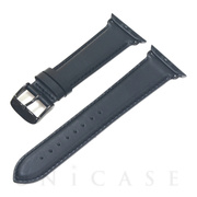 【Apple Watch バンド 45/44/42mm】カーフレザーストラップ GRAFIC (Black/Black) for Apple Watch SE/Series7/6/5/4/3/2/1
