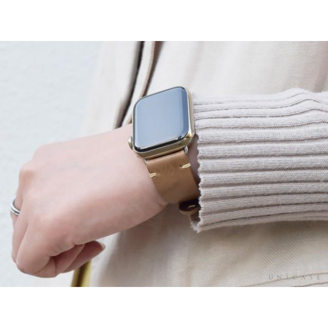 【Apple Watch バンド 49/45/44/42mm】カーフレザーストラップ GRENOBLE (Creta/Silver) for Apple Watch Ultra2/1/SE(第2/1世代)/Series9/8/7/6/5/4/3/2/1サブ画像