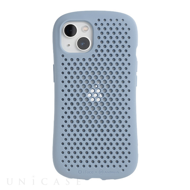 【iPhone13 ケース】iFace × AndMesh MESH Grip Case (ペールブルー)