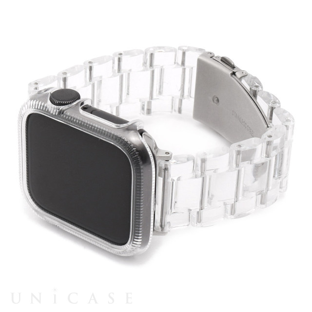 Apple Watch バンド 41mm】保護ケース付きクリアチェーンバンド (クリア) for Apple Watch Series8/7  WEARPLANET iPhoneケースは UNiCASE