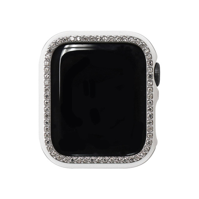 【Apple Watch ケース 41mm】ラインストーンケース (シルバー) for Apple Watch Series9/8/7サブ画像