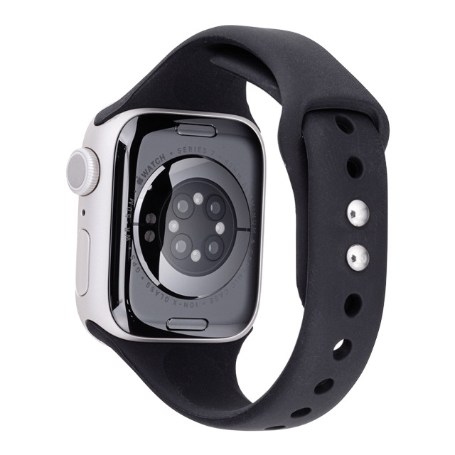 【Apple Watch バンド 41/40/38mm】スリムシリコンバンド (アーバンブラック) for Apple Watch SE(第2/1世代)/Series9/8/7/6/5/4/3/2/1サブ画像