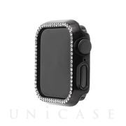 【Apple Watch ケース 45mm】ラインストーンケース (ブラック) for Apple Watch Series9/8/7