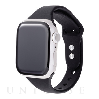 【Apple Watch バンド 41/40/38mm】スリムシリコンバンド (アーバンブラック) for Apple Watch SE/Series7/6/5/4/3/2/1