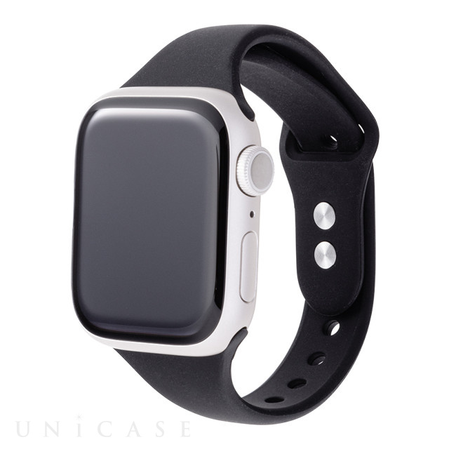 【Apple Watch バンド 41/40/38mm】スリムシリコンバンド (アーバンブラック) for Apple Watch SE(第2/1世代)/Series8/7/6/5/4/3/2/1