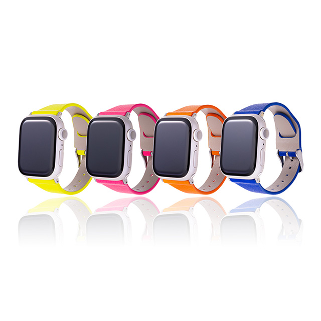 【Apple Watch バンド 41/40/38mm】”Baby Neon” サステナブルレザーバンド (ネオンブルー) for Apple Watch SE(第2/1世代)/Series9/8/7/6/5/4/3/2/1goods_nameサブ画像