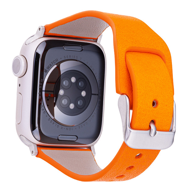 【Apple Watch バンド 41/40/38mm】”Baby Neon” サステナブルレザーバンド (ネオンオレンジ) for Apple Watch SE(第2/1世代)/Series9/8/7/6/5/4/3/2/1goods_nameサブ画像