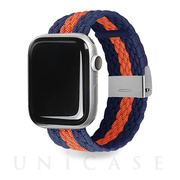 【Apple Watch バンド 49/45/44/42mm】LOOP BAND (ネイビー＆オレンジ) for Apple Watch Ultra2/SE(第2/1世代)/Series9/8/7/6/5/4/3/2/1