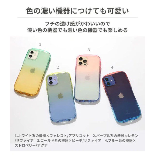 【iPhone13 ケース】iFace Look in Clear Lollyケース (ピーチ/サファイア)
