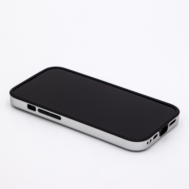 【iPhone14 Plus ケース】ZERO HALLIBURTON Hybrid Shockproof Case (Silver)