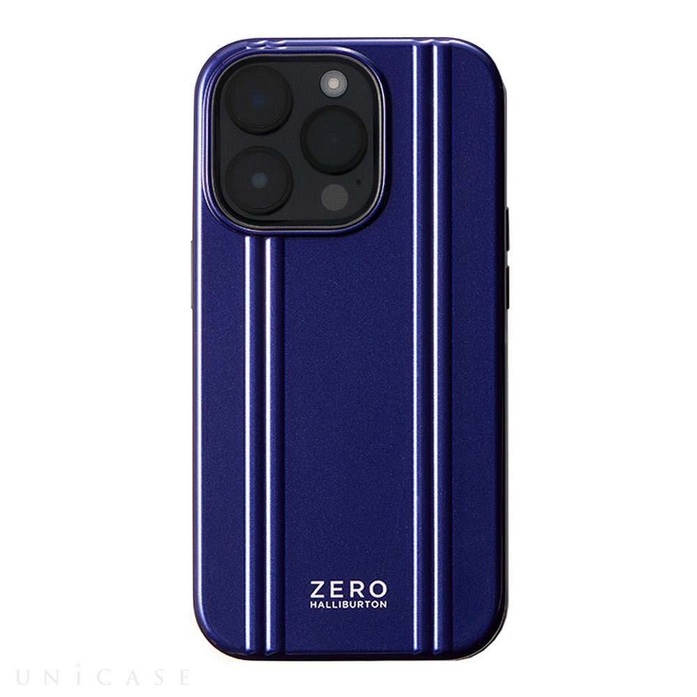 【iPhone14 Pro ケース】ZERO HALLIBURTON Hybrid Shockproof Case (Blue)