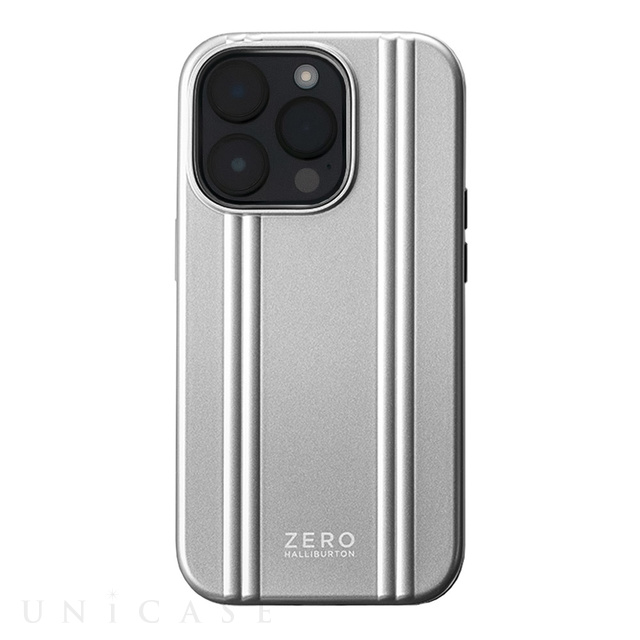 【iPhone14 Pro ケース】ZERO HALLIBURTON Hybrid Shockproof Case (Silver)