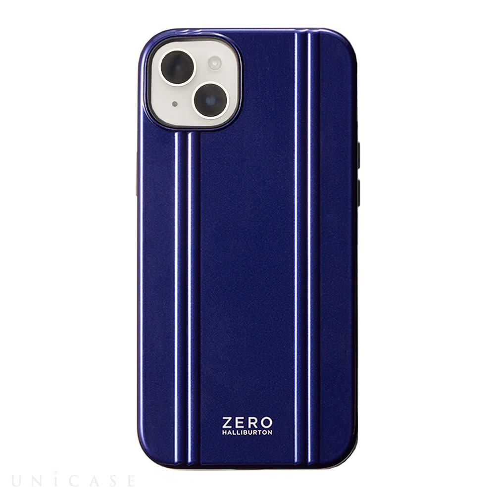 【iPhone14 Plus ケース】ZERO HALLIBURTON Hybrid Shockproof Case (Blue)