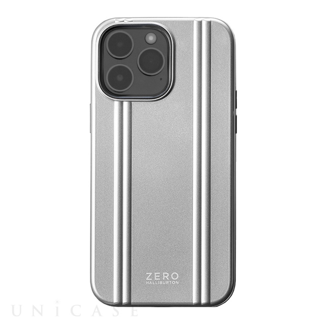 【iPhone14 Pro Max ケース】ZERO HALLIBURTON Hybrid Shockproof Case (Silver)