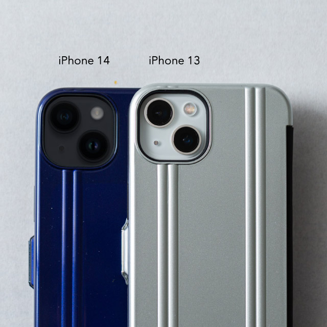 【iPhone14/13 ケース】ZERO HALLIBURTON Hybrid Shockproof Flip Case (Silver)