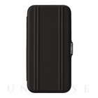 【iPhone14 Plus ケース】ZERO HALLIBURTON Hybrid Shockproof Flip Case (Black)