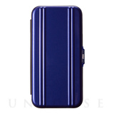 【iPhone14 Plus ケース】ZERO HALLIBURTON Hybrid Shockproof Flip Case (Blue)