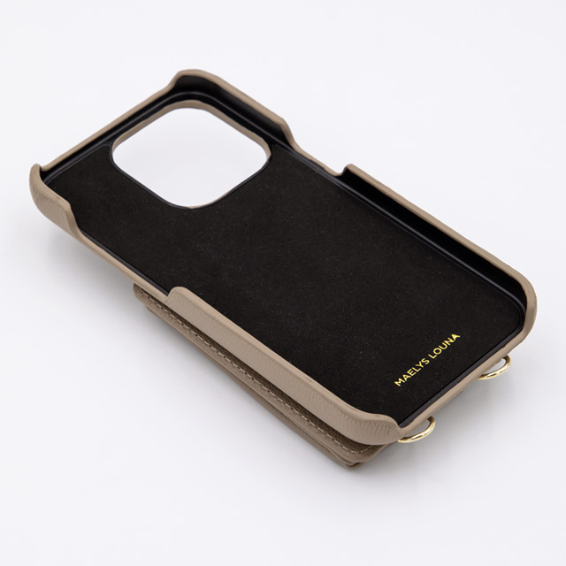 iPhone14 Plus ケース】Clutch Ring Case (beige) MAELYS LOUNA 