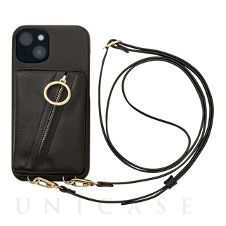 【iPhone14/13 ケース】Clutch Ring Case (black)