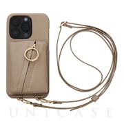 【iPhone14 Pro ケース】Clutch Ring Case (beige)