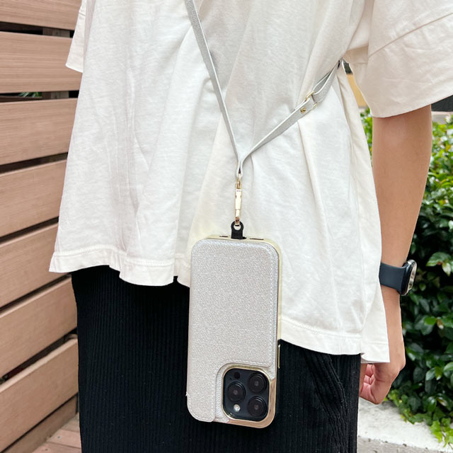 【iPhone14 Pro ケース】Cross Body Case Duo (beige)サブ画像