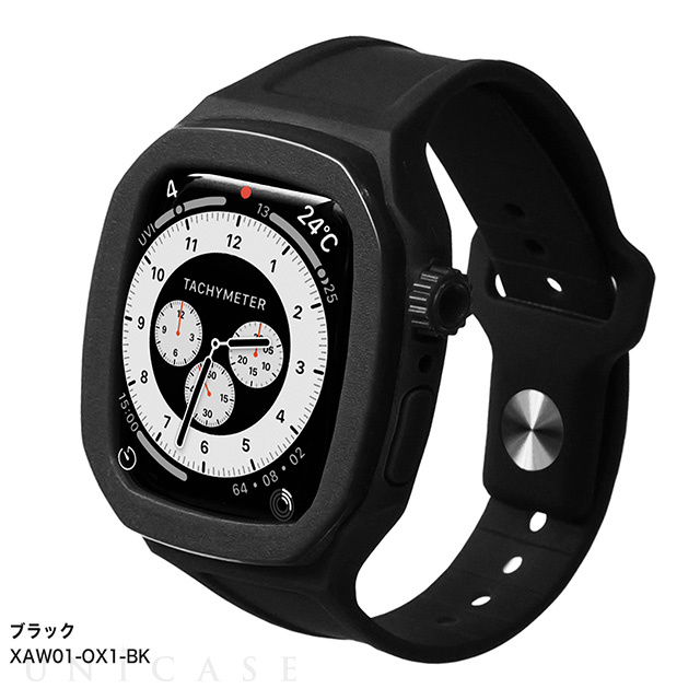 【Apple Watch バンド 45/44mm】OCTLUX Apple Watch Band Case (Black) for Apple Watch SE(第2/1世代)/Series9/8/7/6/5/4
