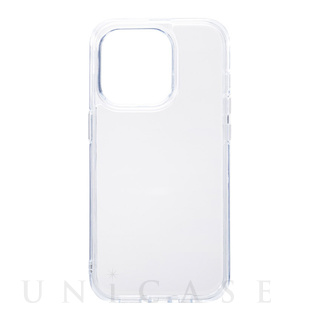 【iPhone14 Pro ケース】“Glassty” ガラスハイブリッドケース (クリア)