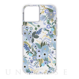 【iPhone14/13 ケース】RIFLE PAPER CO. 抗菌・3.0m落下耐衝撃 (Garden Party Blue)