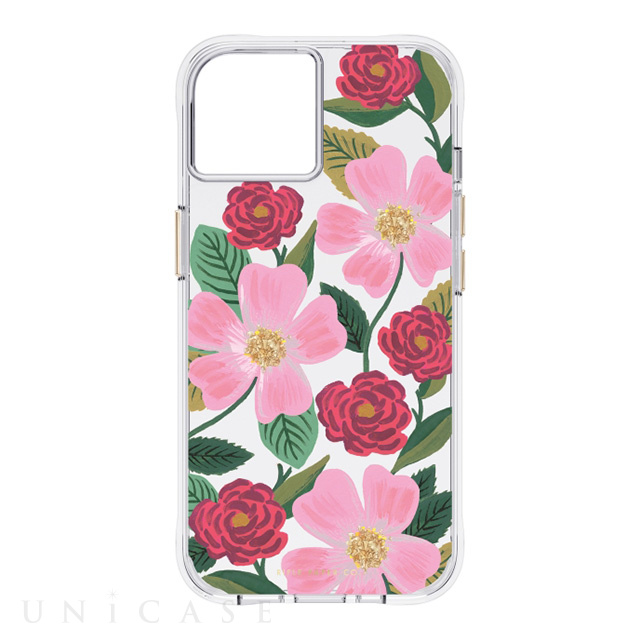 【iPhone14/13 ケース】RIFLE PAPER CO. 抗菌・3.0m落下耐衝撃 (Rose Garden)