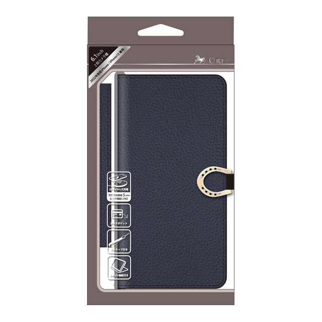 【iPhone14/13 ケース】手帳型ケース ORFE (Navy)サブ画像