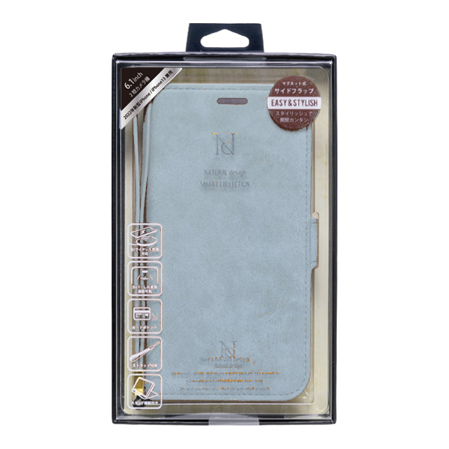 【iPhone14/13 ケース】手帳型ケース Style Natural (Blue Gray)goods_nameサブ画像