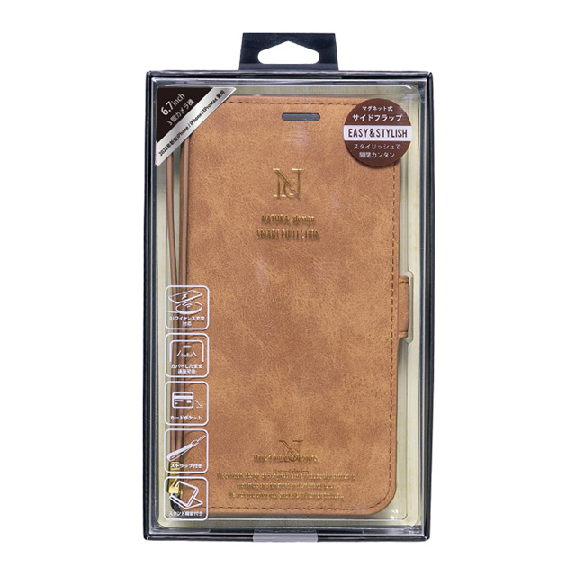 【iPhone14 Pro Max/13 Pro Max ケース】手帳型ケース Style Natural (Camel)goods_nameサブ画像