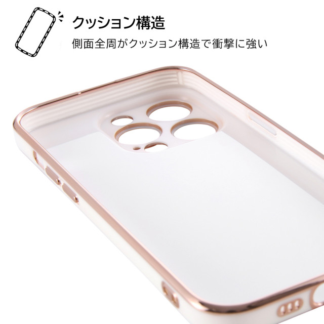 【iPhone14 Pro ケース】TPUソフトケース メタリック Felame (ライトピンク/ピンクゴールド)サブ画像