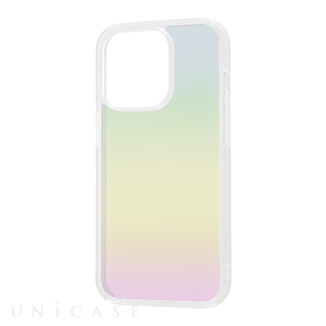 【iPhone14 Pro ケース】ガラスハイブリッドケース (オーロラ)